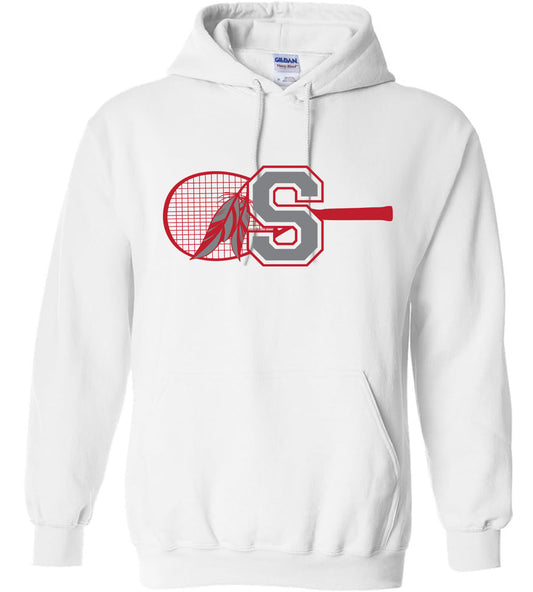 St. Stephens Tennis Design - Heavyweight Hoodie